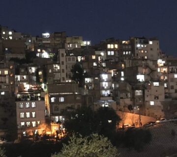 نصب داربست در محله گلابدره