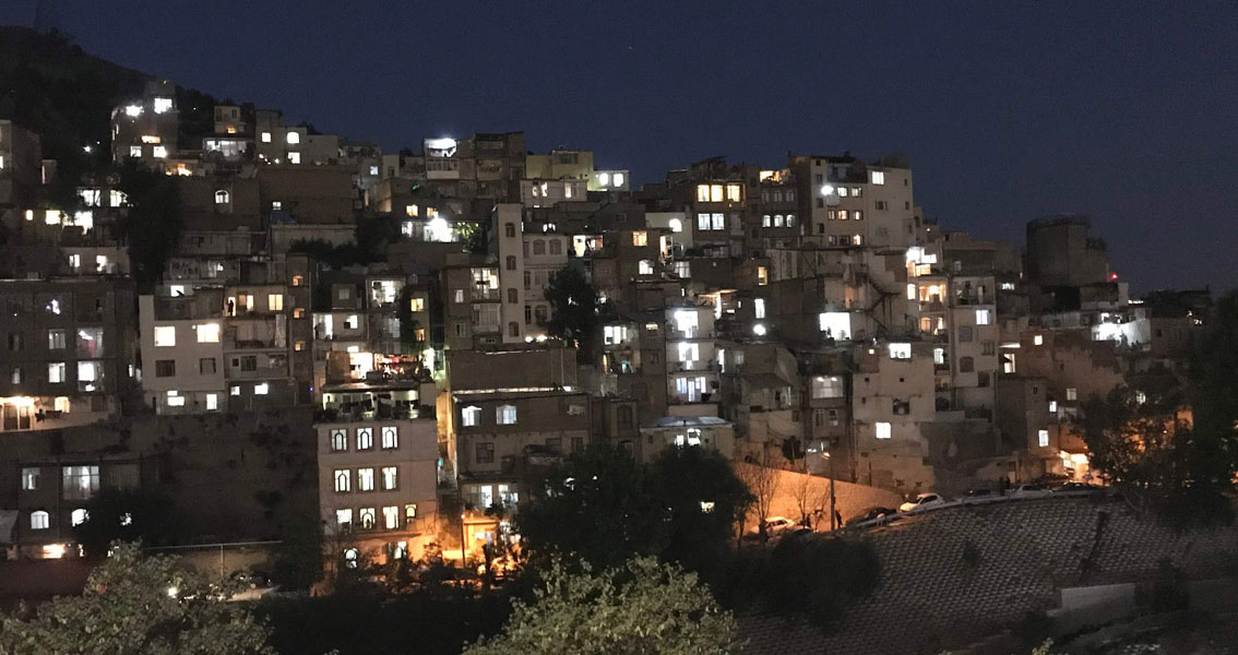 نصب داربست در محله گلابدره